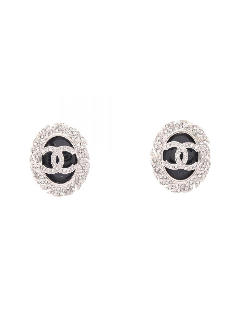 Chanel Coco Mark Pierced Earrings Metal #362810C85B